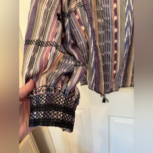 FREE PEOPLE EMBROIDERED BATIK SHIRT/ JACKET - Picture 9 of 10